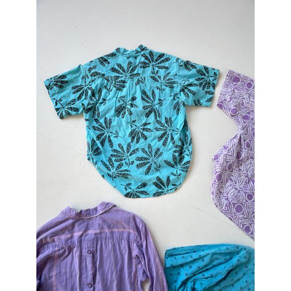 VINTAGE 80s Patterned Button Up Shirts Wholesale Bundle / 4 Pcs / Resellers Lot - Picture 7 of 11